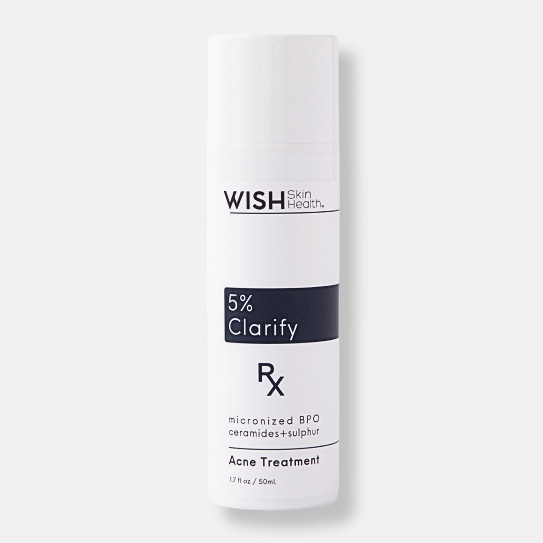 Clarify™ 5% is a medium strength targeted treatment medication for acne grades II & III. Working deep within the pore to mitigate acne causing bacteria. Professional use formula also includes 3% Sulphur for further anti-inflammatory properties. 