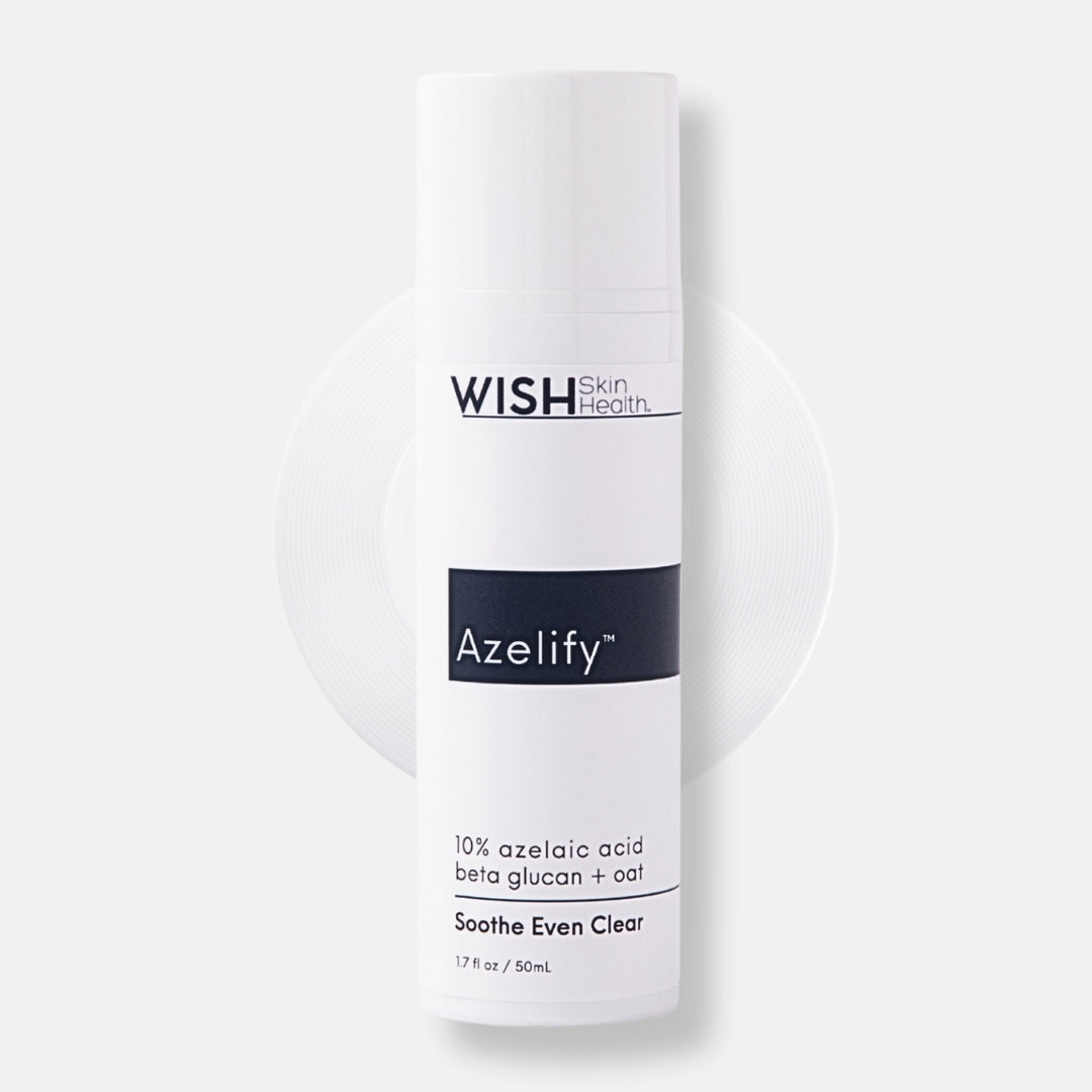 10% Azelaic acid combined with Beta Glucan (D) and Allantoin clear the appearance of blemishes and uneven skin tone. Colloidal Oatmeal helps calm sensitized skin, while Hyaluronic acid&nbsp;hydrates. Glutathione (L) boosts antioxidant protection for a healthy complexion. Patent pending.