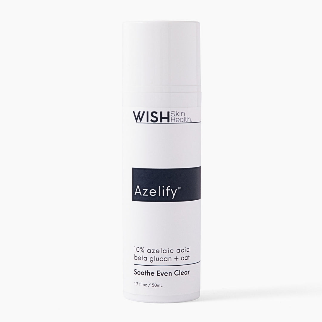 10% Azelaic acid combined with Beta Glucan (D) and Allantoin clear the appearance of blemishes and uneven skin tone. Colloidal Oatmeal helps calm sensitized skin, while Hyaluronic acid&nbsp;hydrates. Glutathione (L) boosts antioxidant protection for a healthy complexion. Patent pending.