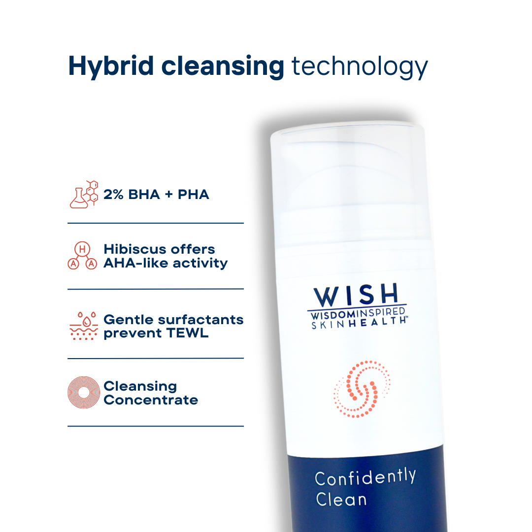 Confidently Clean Gel Cleanser uses plant derived glycerin. This multi-active, organic infused, vegan face wash moisturizes, tightens and firms skin. Supports a healthy skin flora while supporting the skin's acid mantel. Non-comedogenic formula delivers actives deep into skin . Control free radicals while maintaining a radiant healthy clear complexion. Great for all skin types