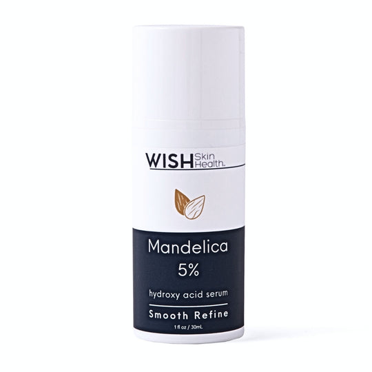 Mandelica™ also has antibacterial properties which are beneficial in the treatment of oily and acne prone skin. For those who suffer from acne and want to fight wrinkles too, Mandelica™ is a terrific option as it addresses both of these concerns. Mandelica™ may be recommended (peel prep) to reduce irritation prior to professional exfoliation.
