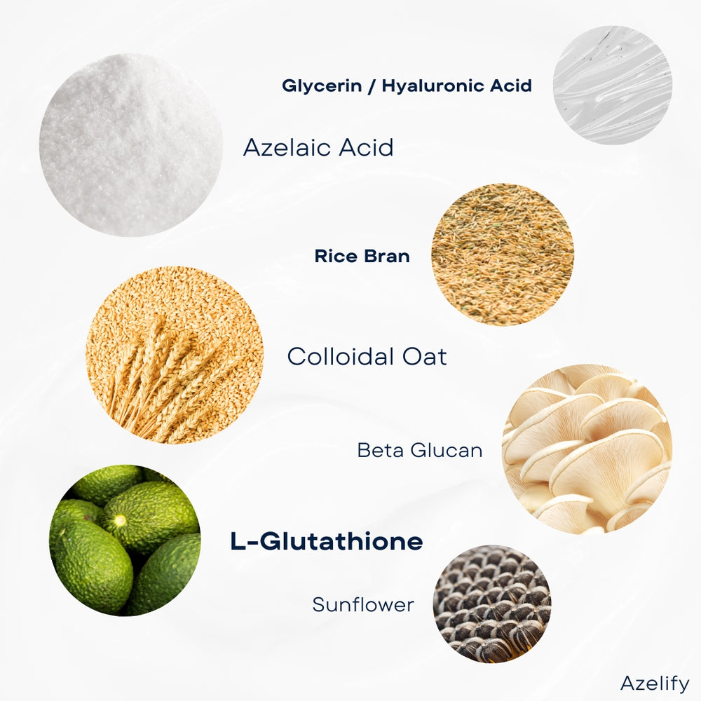 Azelify, with its key ingredient azelaic acid, targets multiple skin concerns such as acne, rosacea, hyperpigmentation, and uneven skin tone. 
This gentle exfoliant effectively improves skin texture while providing a host of benefits. Specifically, it fights acne by eliminating acne-causing bacteria, reducing inflammation, and unclogging pores, resulting in clearer skin.