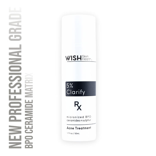 Clarify™ 5% is a&nbsp;medium strength targeted treatment medication for acne&nbsp;grades II &amp; III. Working deep within the pore to mitigate acne causing bacteria. Professional use formula also includes 3% Sulphur for further anti-inflammatory properties.&nbsp;
